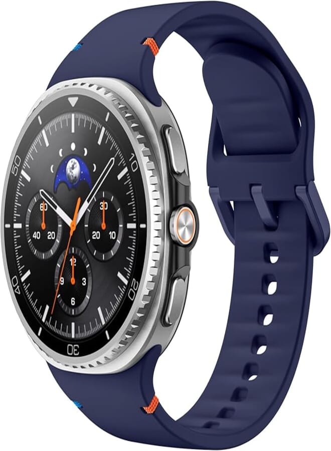 MoKo Sport Strap for Samsung Galaxy Watch 8 Strap 40mm 44mm/Galaxy Watch 8 Classic 46mm, Soft Silicone Replacement Band for Men Women